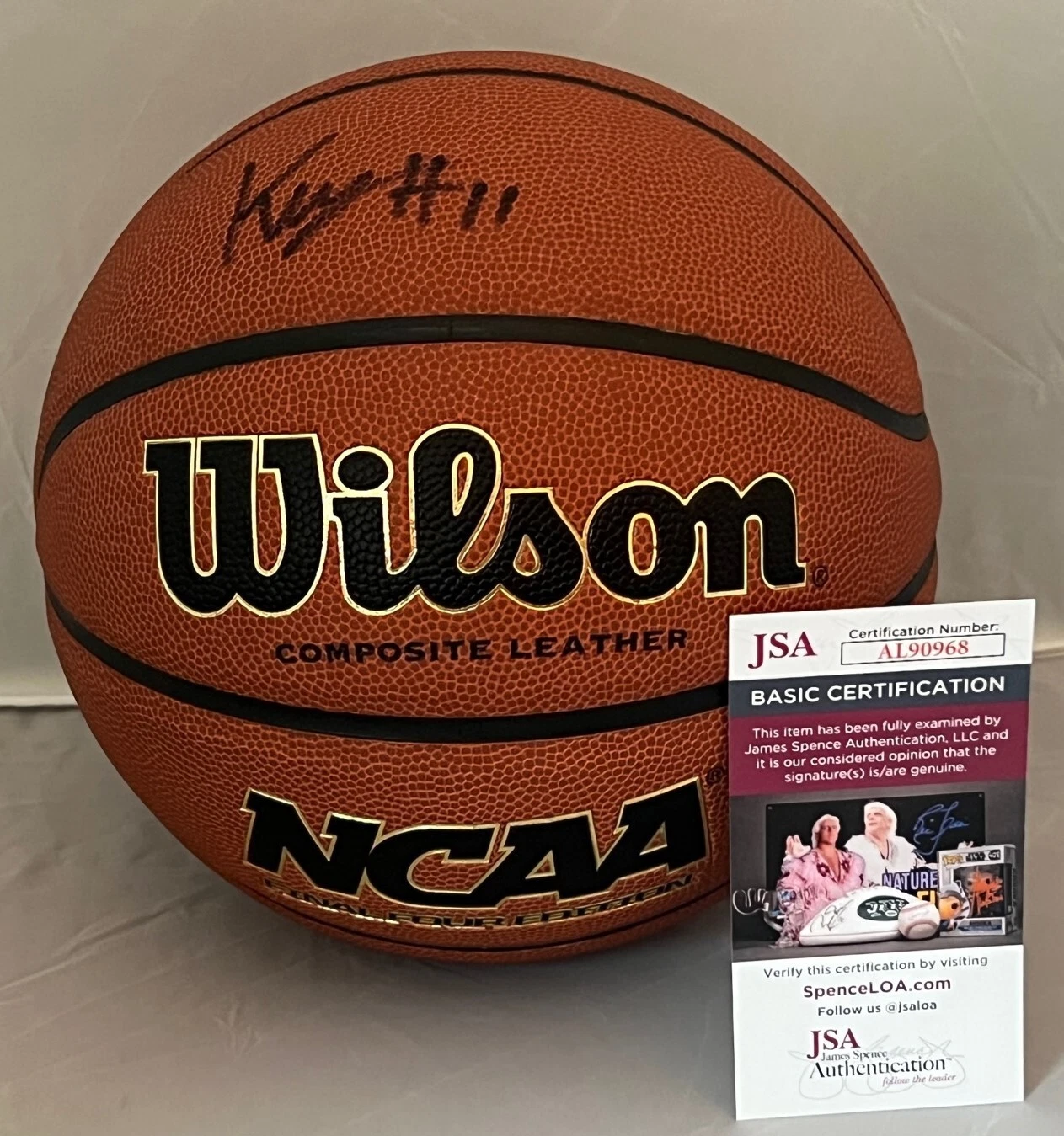 Keyontae Johnson Kansas State Wildcats signed F/S NCAA Basketball Ball JSA
