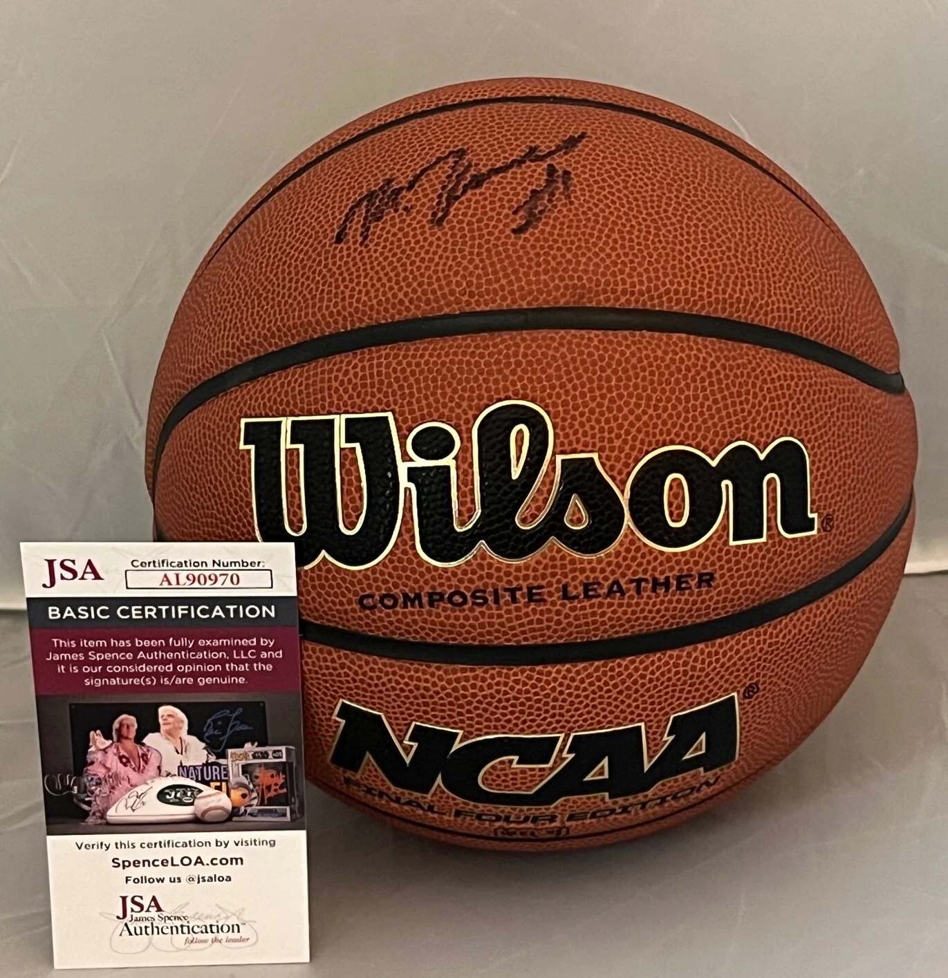 Markquis Nowell Kansas State Wildcats signed NCAA Basketball Ball JSA
