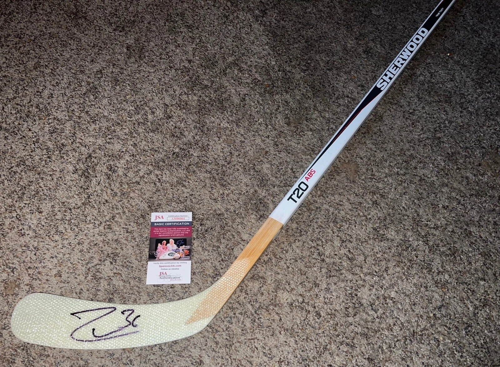 Mats Zuccarello Minnesota Wild signed Full Size Sherwood Stick autographed JSA
