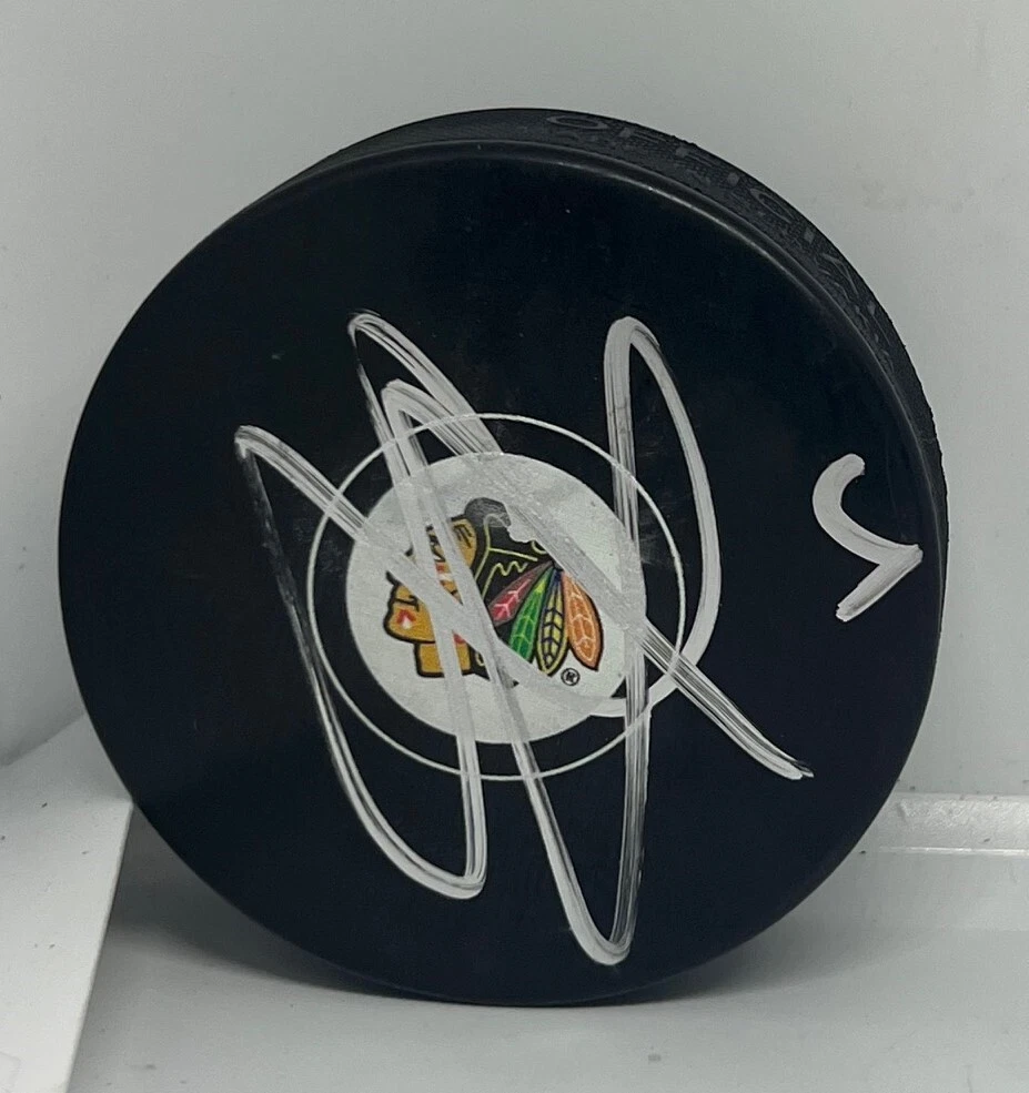 Seth Jones signed Chicago Blackhawks Logo Puck autographed Hawks
