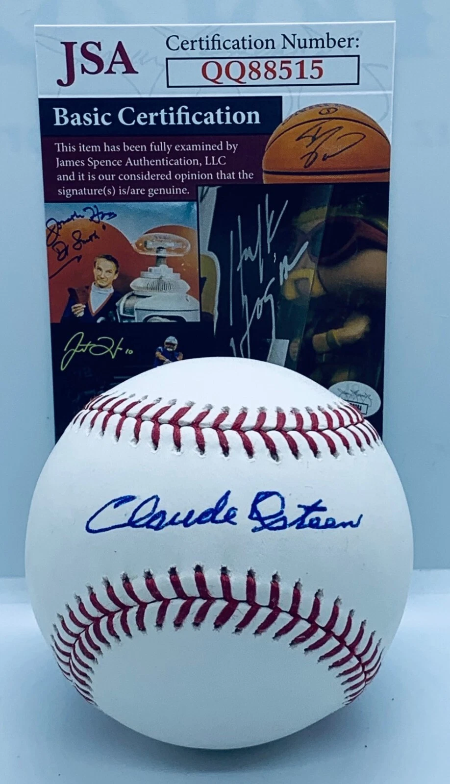 Claude Osteen Los Angeles Dodgers signed Official MLB Baseball Ball JSA
