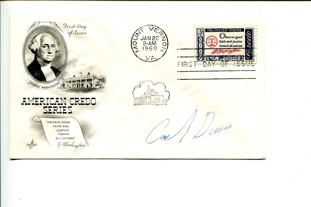 Carl Dennis Pulitzer Prize Poet Author Writer Signed Autograph FDC
