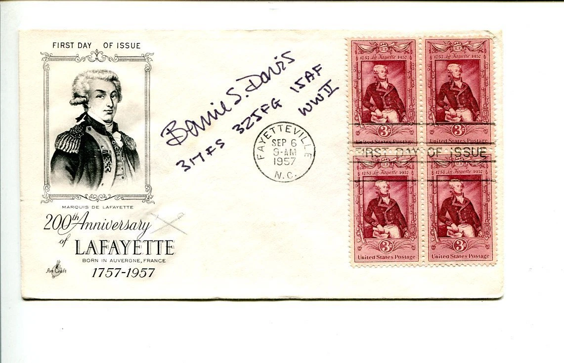 Barrie Davis WWII War Fighter Ace Signed Autograph FDC
