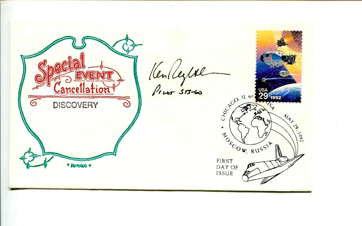 Kenneth Reightler STS NASA Astronaut Space Rare Signed Autograph FDC
