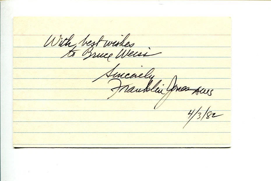 Franklin Jones Famous Watercolor Artist Painter Signed Autograph
