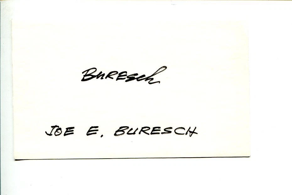 Joe E. Buresch Cartoonist Dinah Mite Crosby's Country Cousins Signed Autograph
