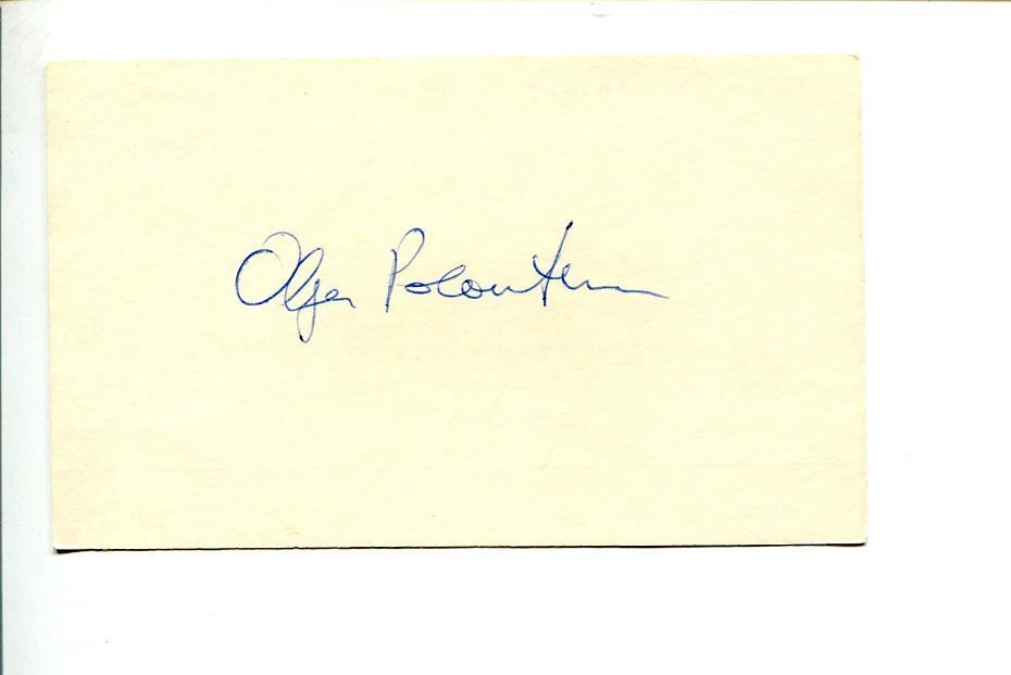 Olga Poloukhine Famous Artist Painter Rare Signed Autograph
