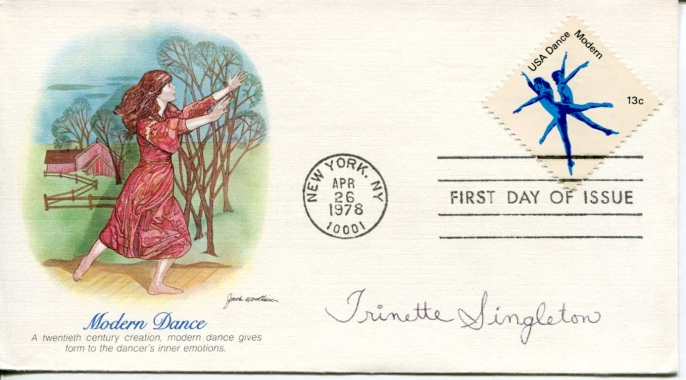 Trinette Singleton Ballet Dance Ballerina Signed Autograph FDC
