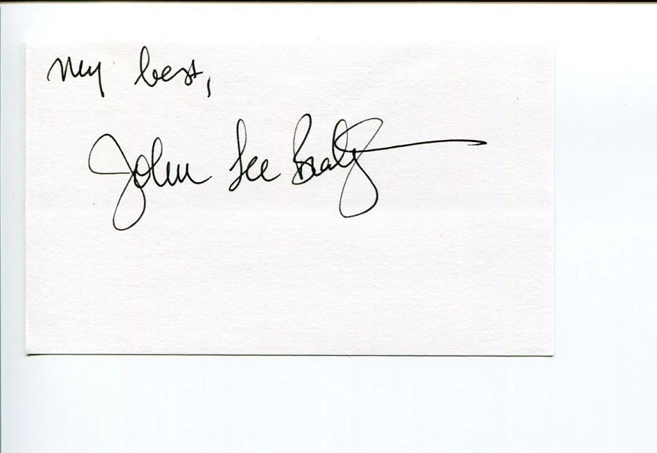John Lee Beatty Tony Award Broadway Set Designer Talley's Foll Signed Autograph
