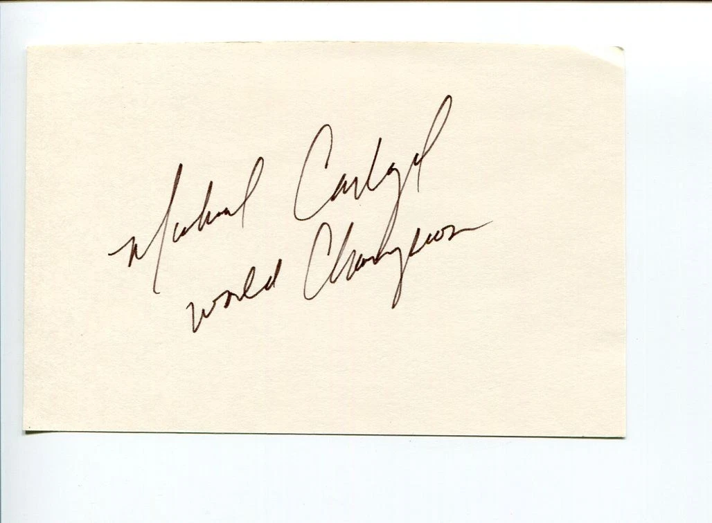 Michael Carbajal Boxing Champ HOF Olympic Silver Signed Autograph
