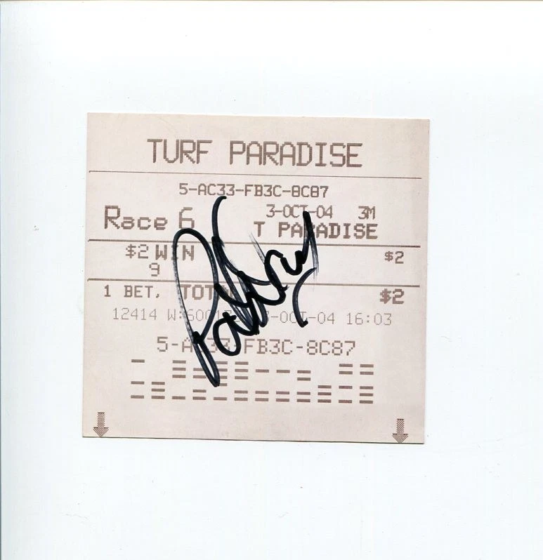 Pat Day Kentucky Derby Jockey Winner Racing HOF Signed Autograph Ticket
