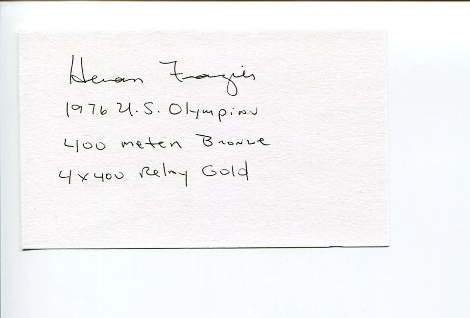 Herman Frazier 1976 US Olympic Gold Bronze Track And Field Signed Autograph
