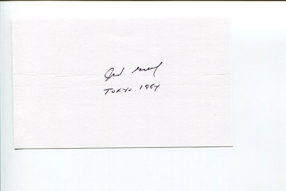 Jed Graef 1964 US Olympic Gold Medal Swimmer Backstroke HOF Signed Autograph
