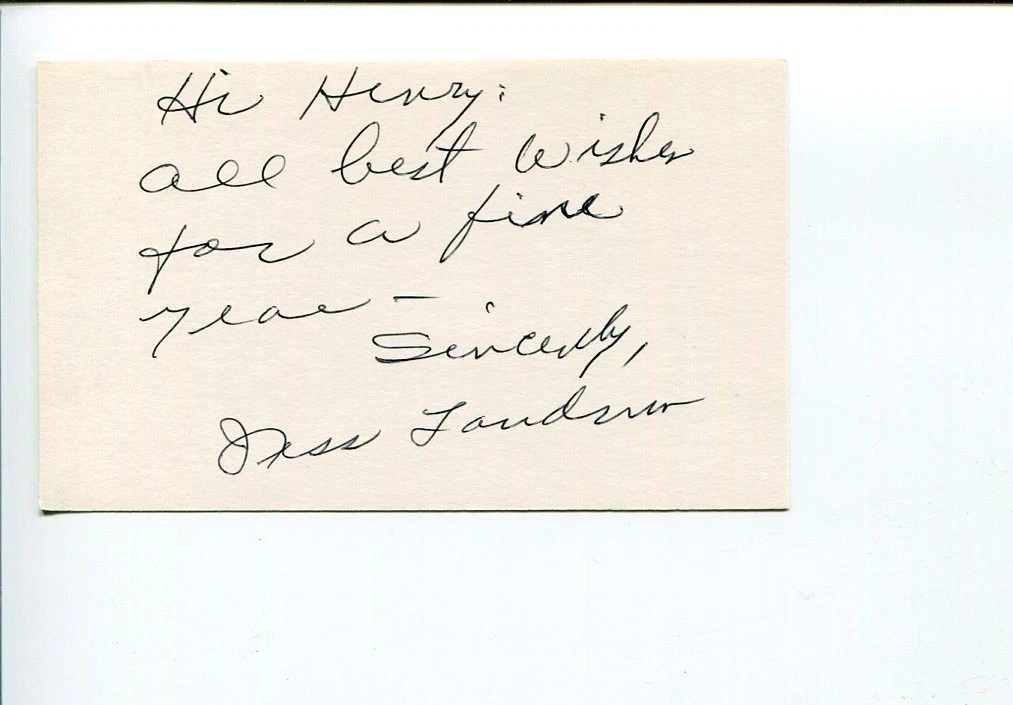 Jesse Landrum 1938 Chicago White Sox Signed Autograph
