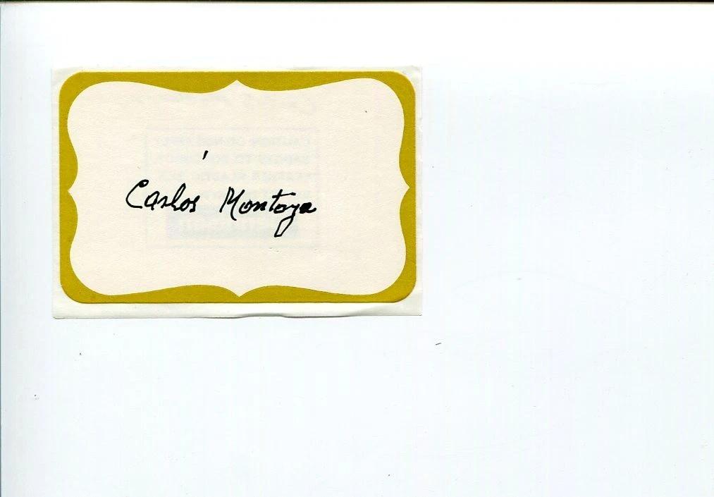 Carlos Montoya Famous Flamenco Guitarist Icon Signed Autograph Bookplate Or Cut
