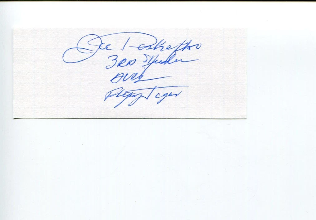 Joseph Poshefko WWII War Flying Tigers Signed Auograph
