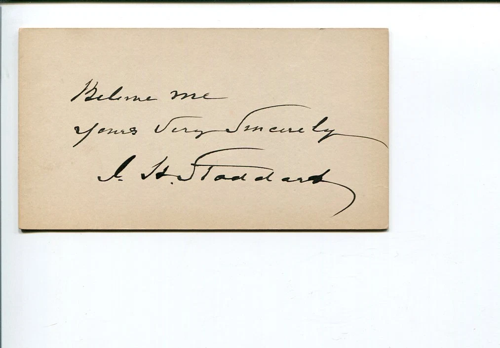 James Henry Stoddart J.H. Stoddart Early Theater Actor Rare Signed Autograph
