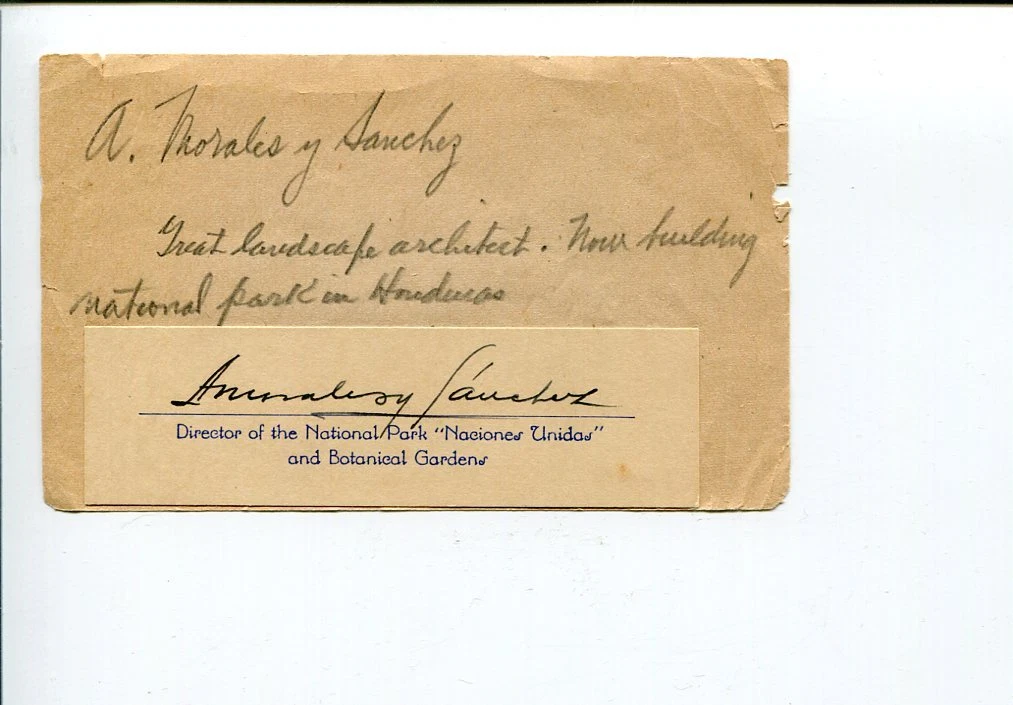 A. Moralez Sanchez Honduras Architect Signed Autograph
