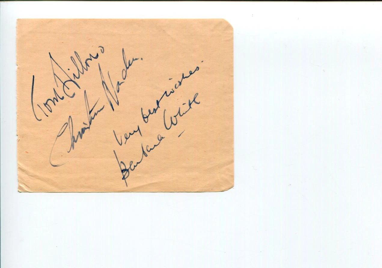 Barbara White Christine Norden Mine Own Executioner An Ideal Signed Autograph
