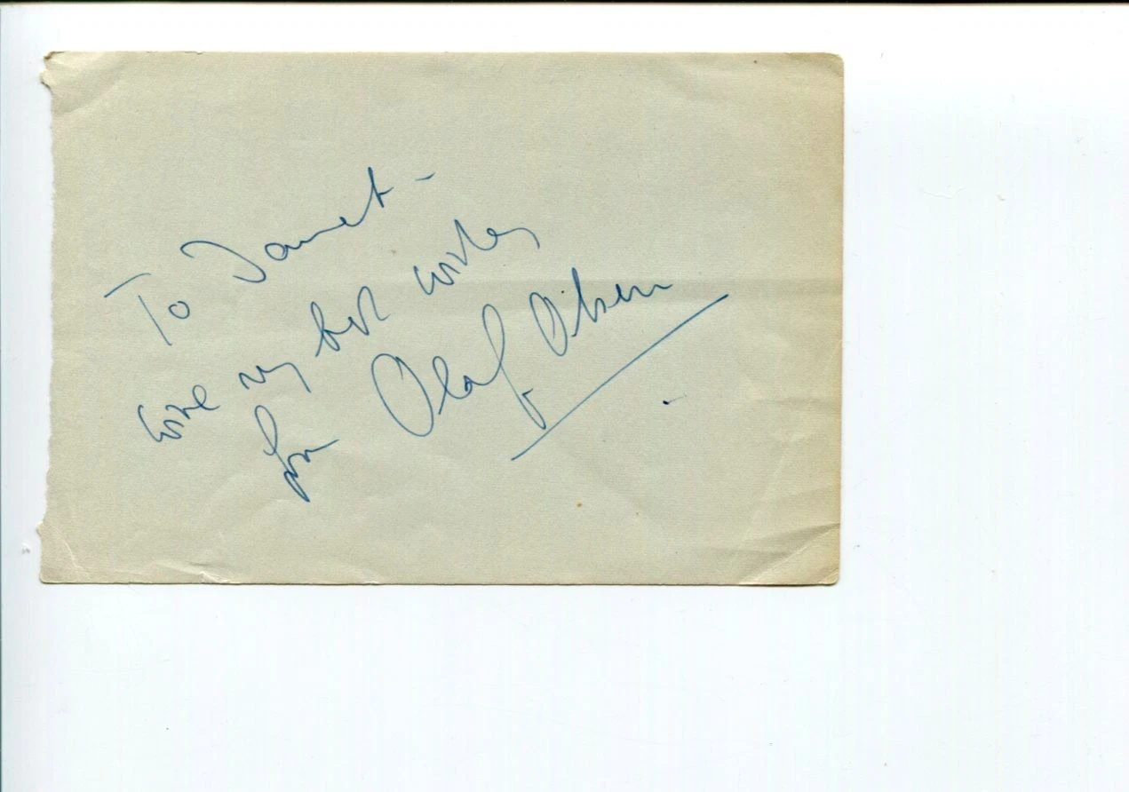 Olaf Olsen The Man in the White Suit At Dawn We Die Tread Softl Signed Autograph
