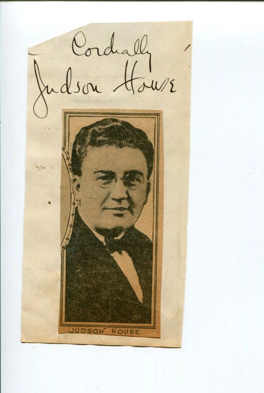Judson House Early Opera Singer Signed Autograph
