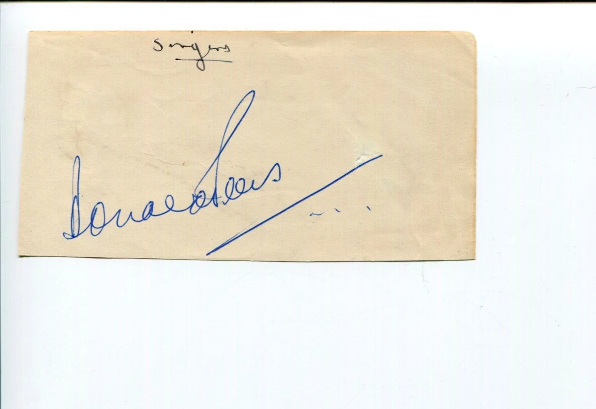 Donald Peers Welsh Singer In a Shady Nook by a Babbling Brook Signed Autograph
