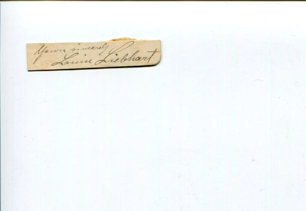 Louise Liebhart Early Opera Singer Signed Autograph

