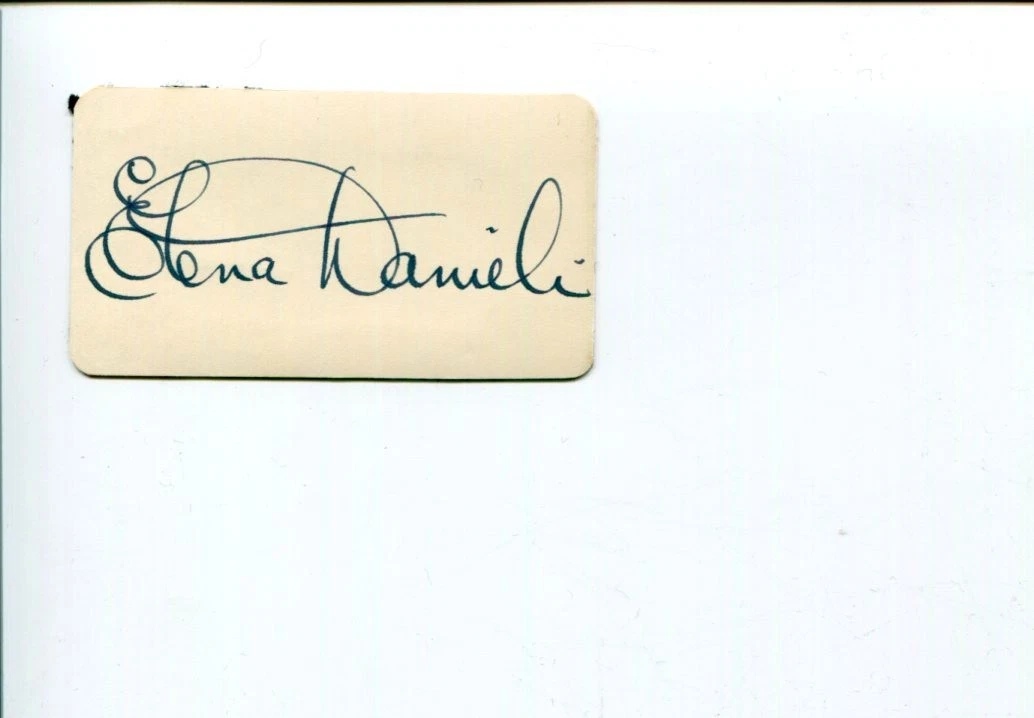 Elena Danieli Early Opera Singer Signed Autograph
