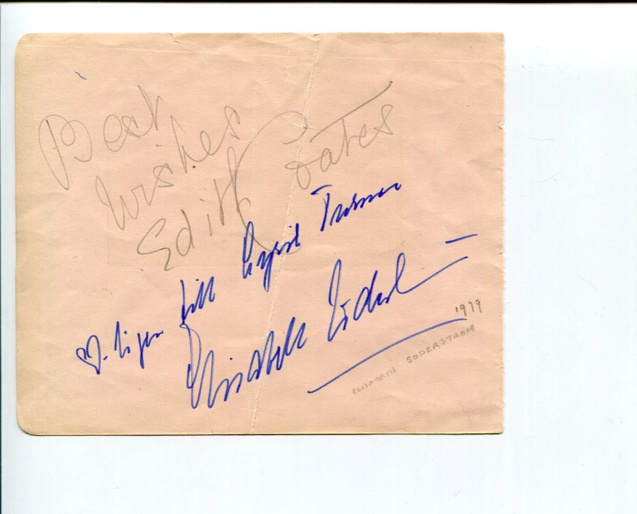 Edith Coates Elisabeth Soderstrom Opera Singer Signed Autograph
