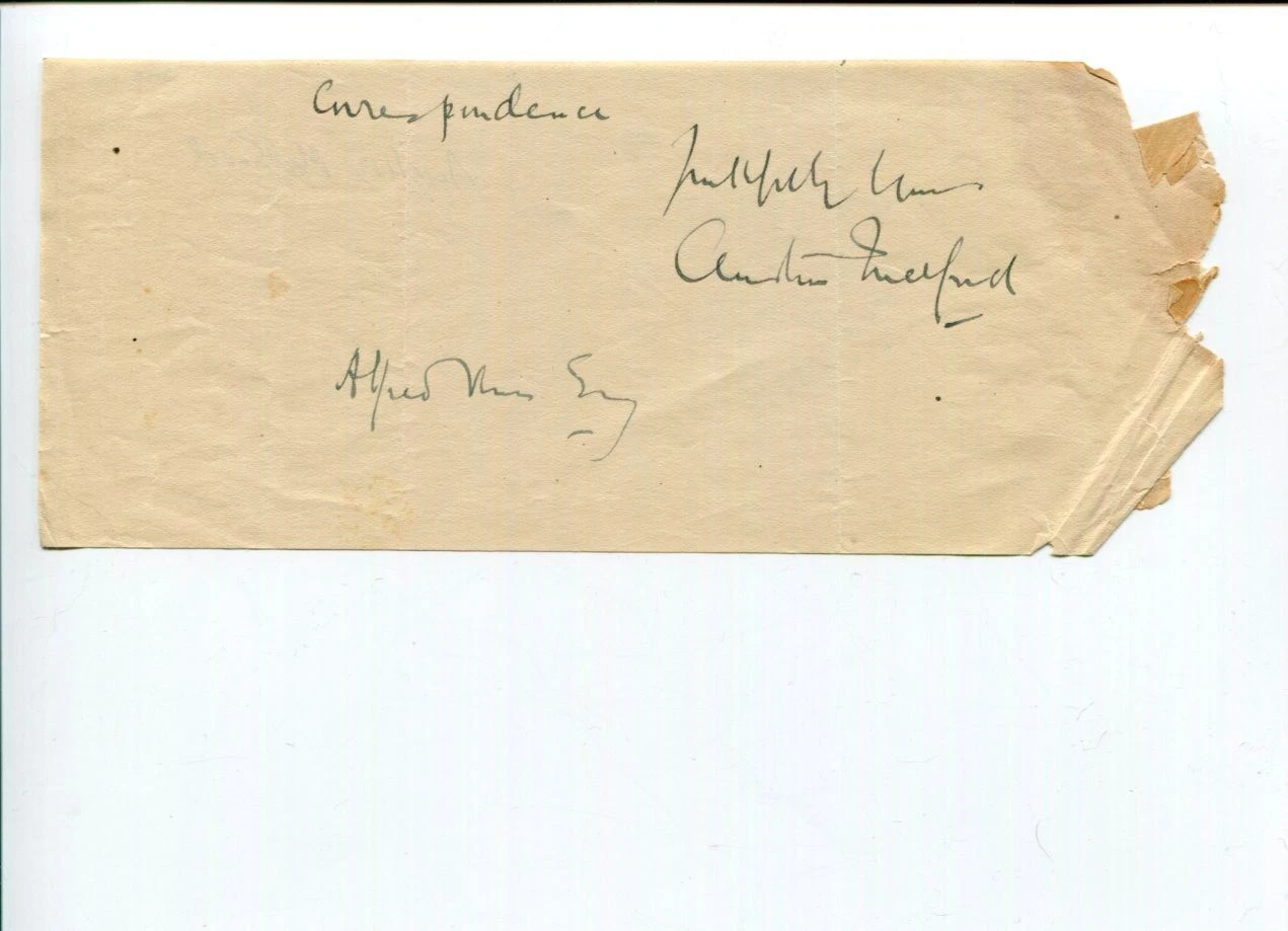 Austin Melford 1930s Actor Writer Director Champagne Charlie Signed Autograph
