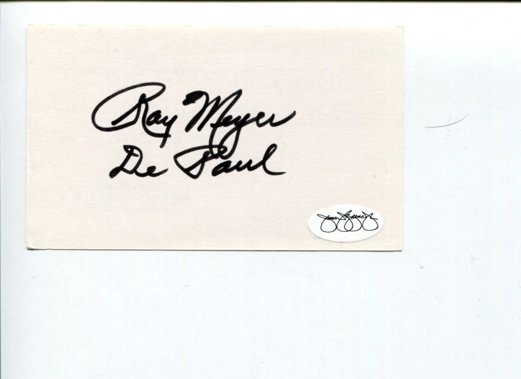 Ray Meyer DePaul Blue Demons Basketball Coach HOF Signed Autograph JSA
