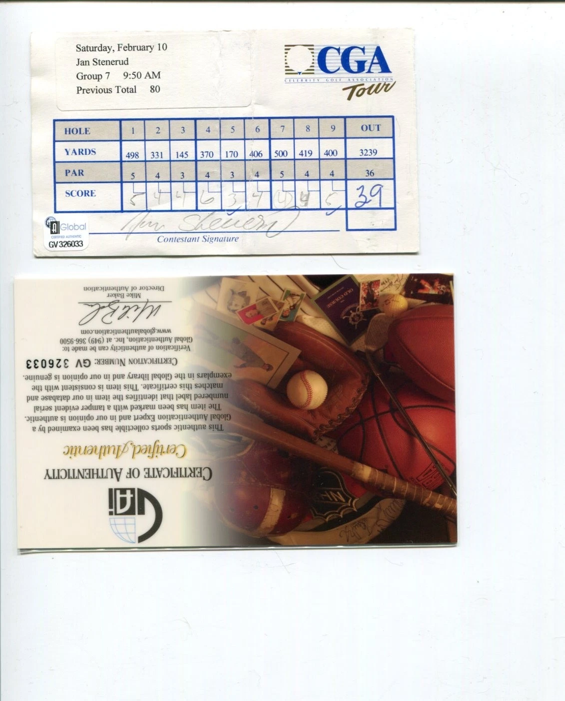 Jan Stenerud Kansas City Chiefs Green Bay Packers HOF Signed Autograph COA
