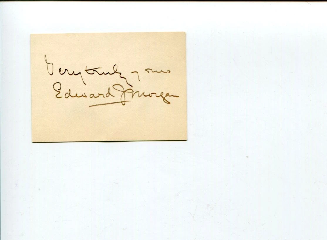 Edward J. Morgan Early Stage Broadway Theater Actor Signed Autograph
