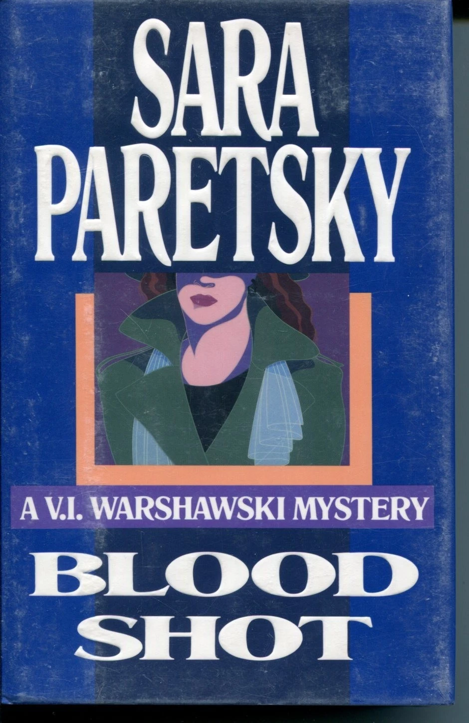 Sara Paretsky Blood Shot VI Warshawski Signed Autograph 1st Edition Book GA COA
