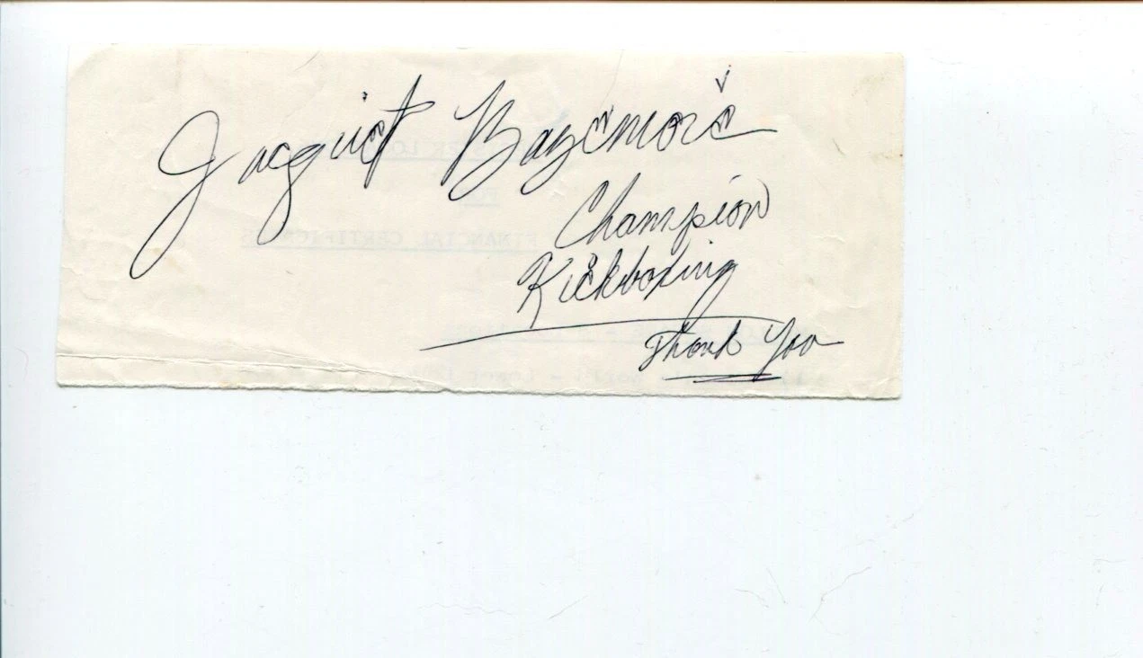 Jacquet Bazmore Heavyweight Kickboxing Kickboxer Champion Signed Autograph
