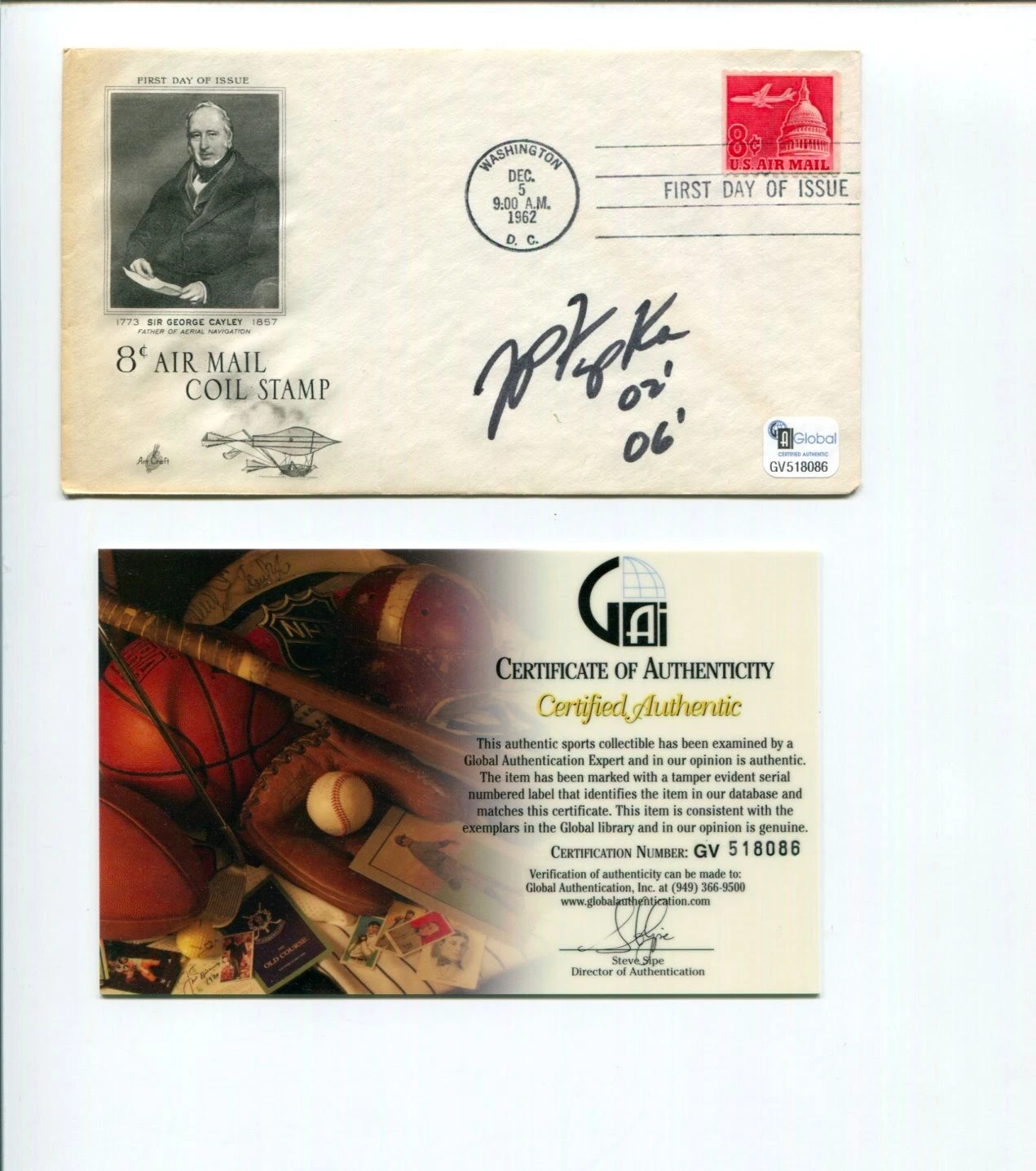 J. P. Kepka US Olympic Bronze Short Track Speed Skater Signed Autograph FDC COA
