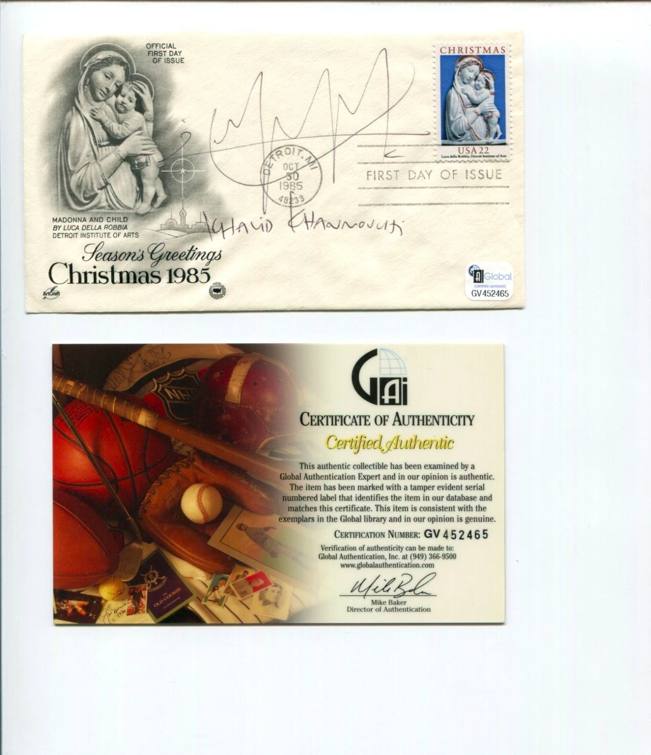Khalid Khannouchi Chicago Boston London Marathon Runner Signed Autograph FDC COA
