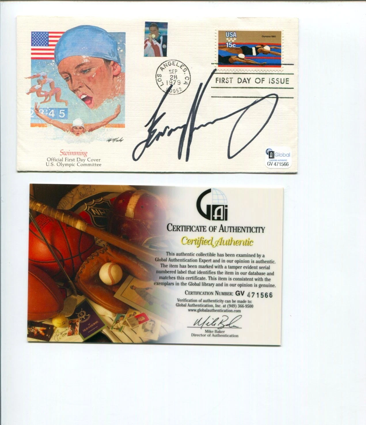 Lenny Krayzelburg US Olympic 2000 4x Gold Medal Swimmer Signed Autograph FDC COA
