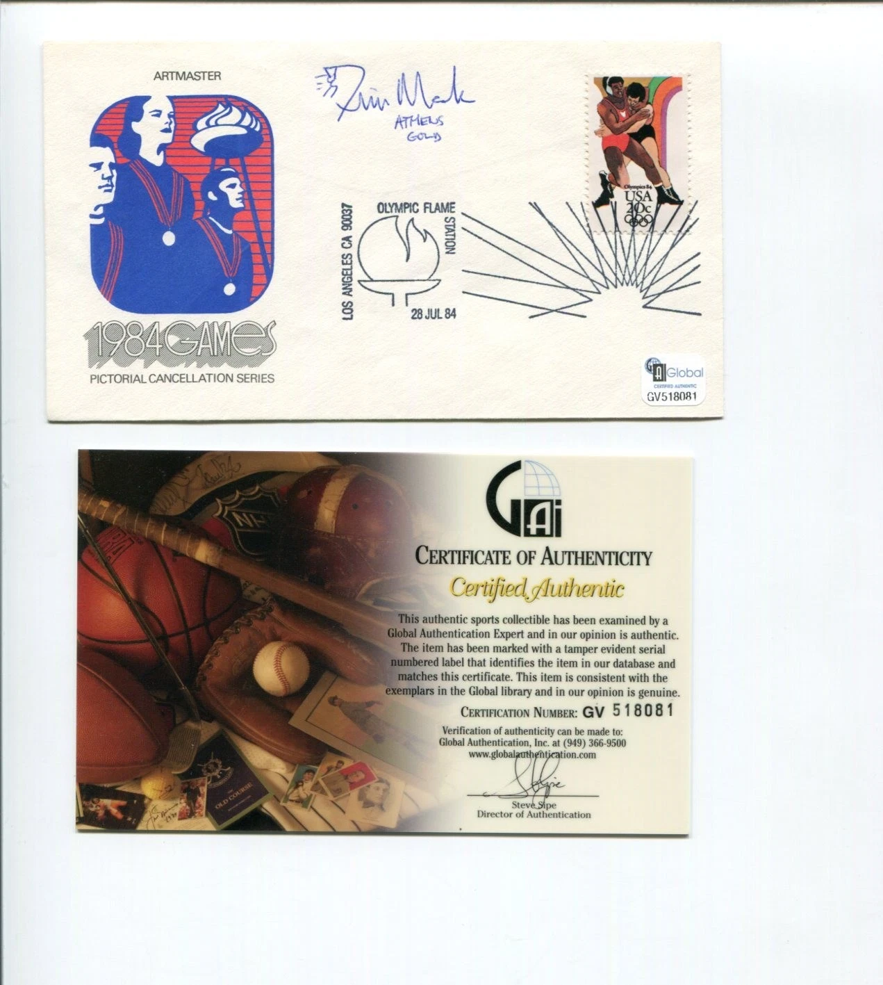 Timothy Mack Olympic Gold Track & Field Pole Vault Signed Autograph FDC COA
