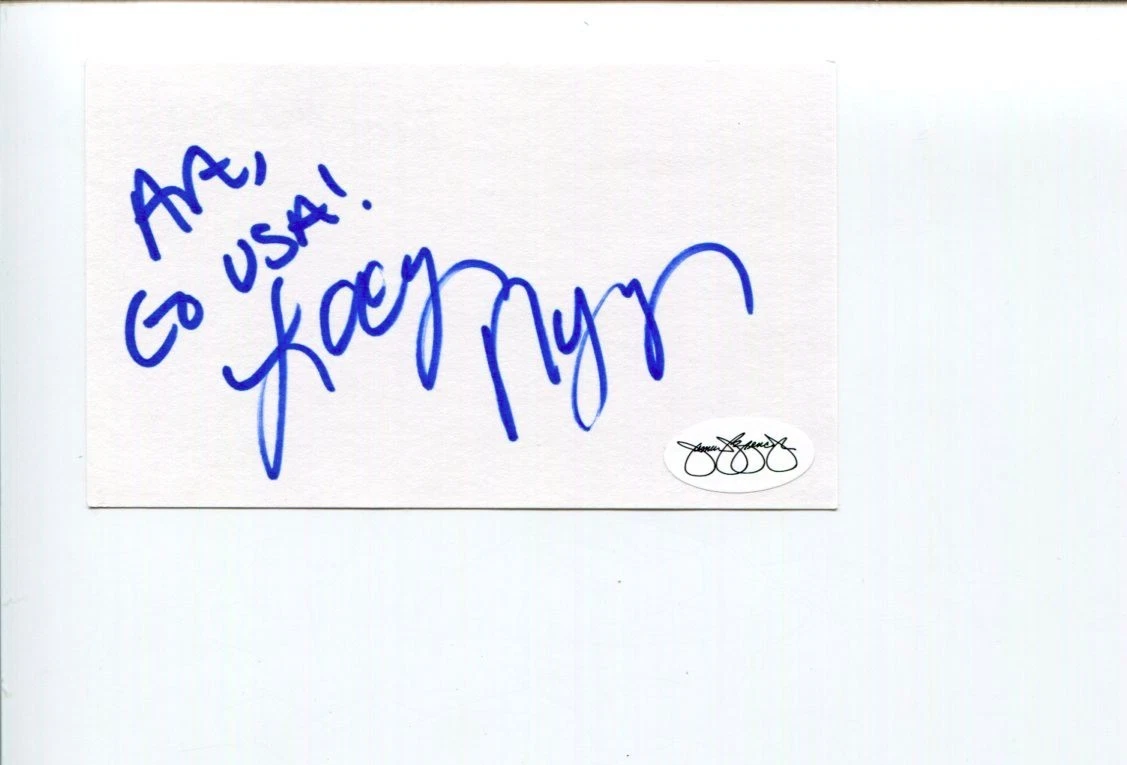 Lacey Nymeyer Olympic Silver Medal Swimmer Arizona Wildcats Signed Autograph JSA
