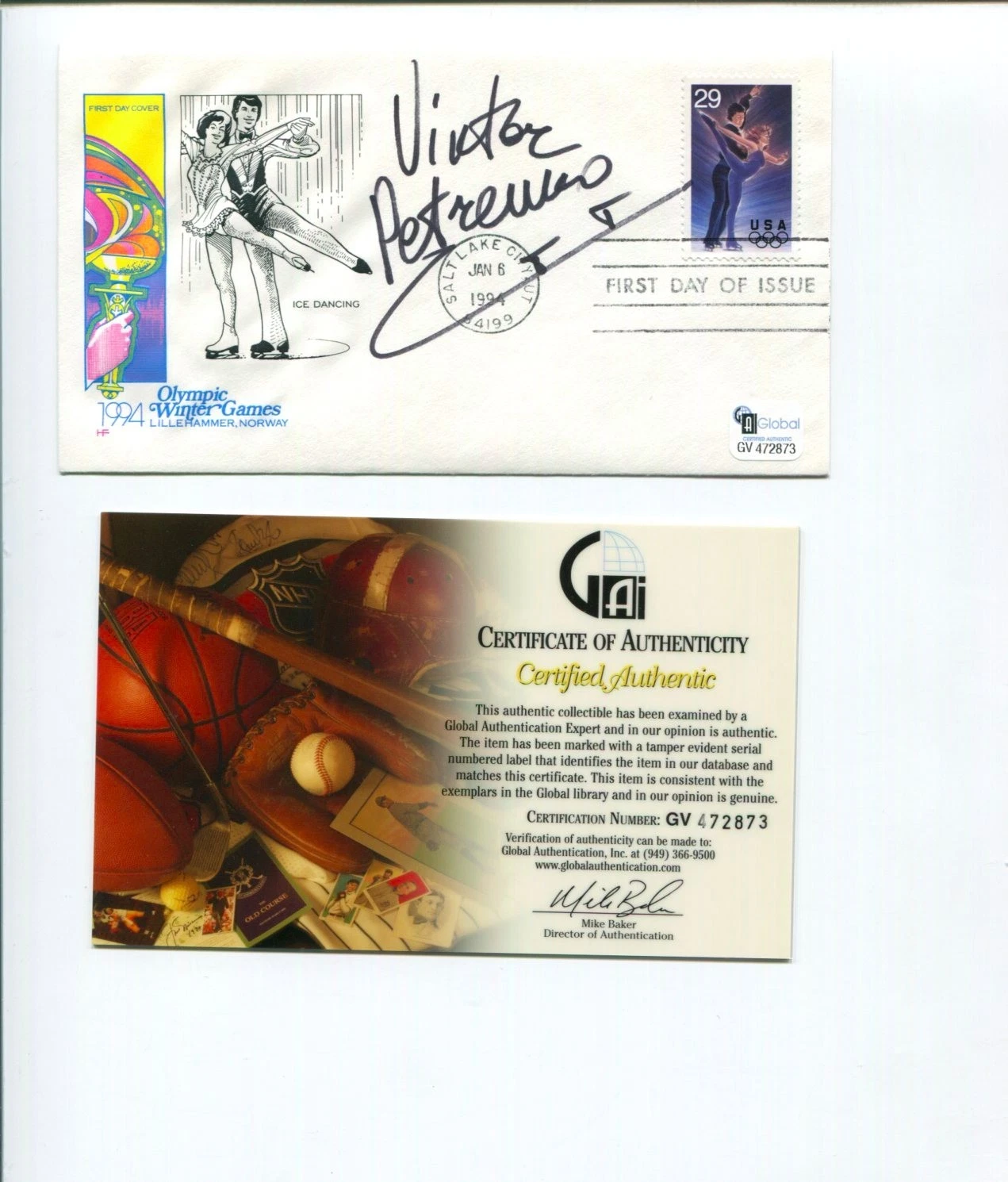 Viktor Petrenko Russia Olympic Gold Figure Skater Signed Autograph FDC COA
