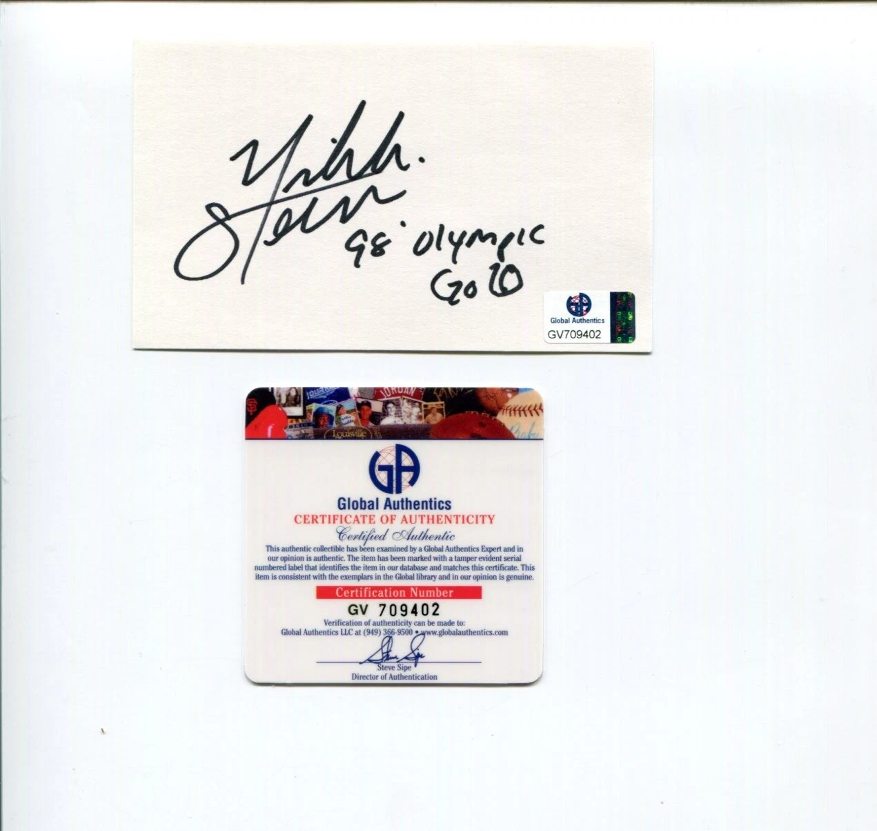 Nikki Stone 1998 US Olympic Gold Medal Aerial Skier Signed Autograph GA COA
