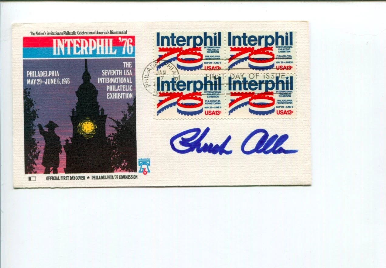 Chuck Allen 1960 Washington Huskies San Diego Chargers Signed Autograph FDC JSA
