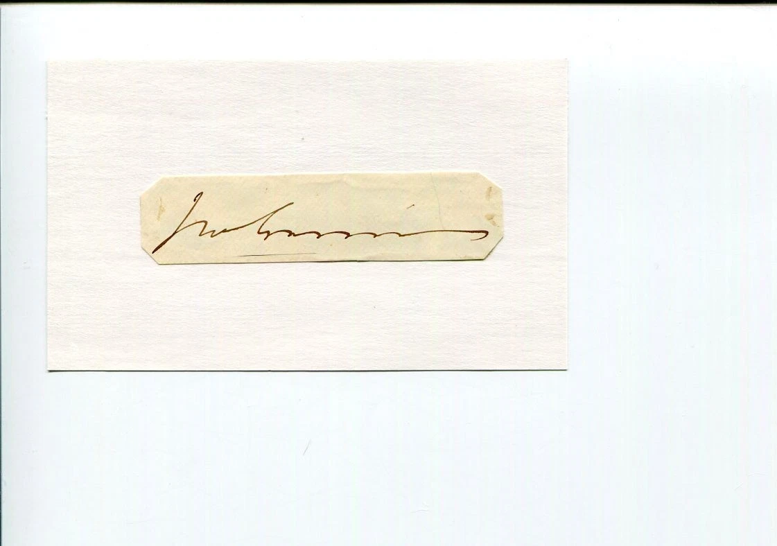 James W. Grimes 3rd Governor Iowa Civil War US Senator Congress Signed Autograph
