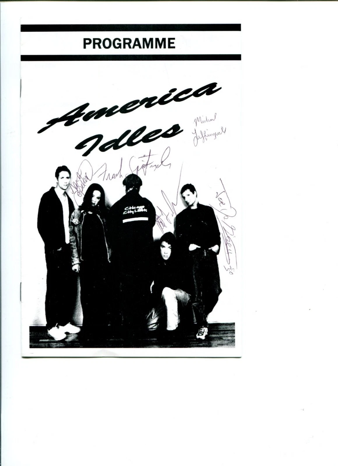 Tara Copeland Frank Spitznagel America Idles Play Signed Autograph Playbill
