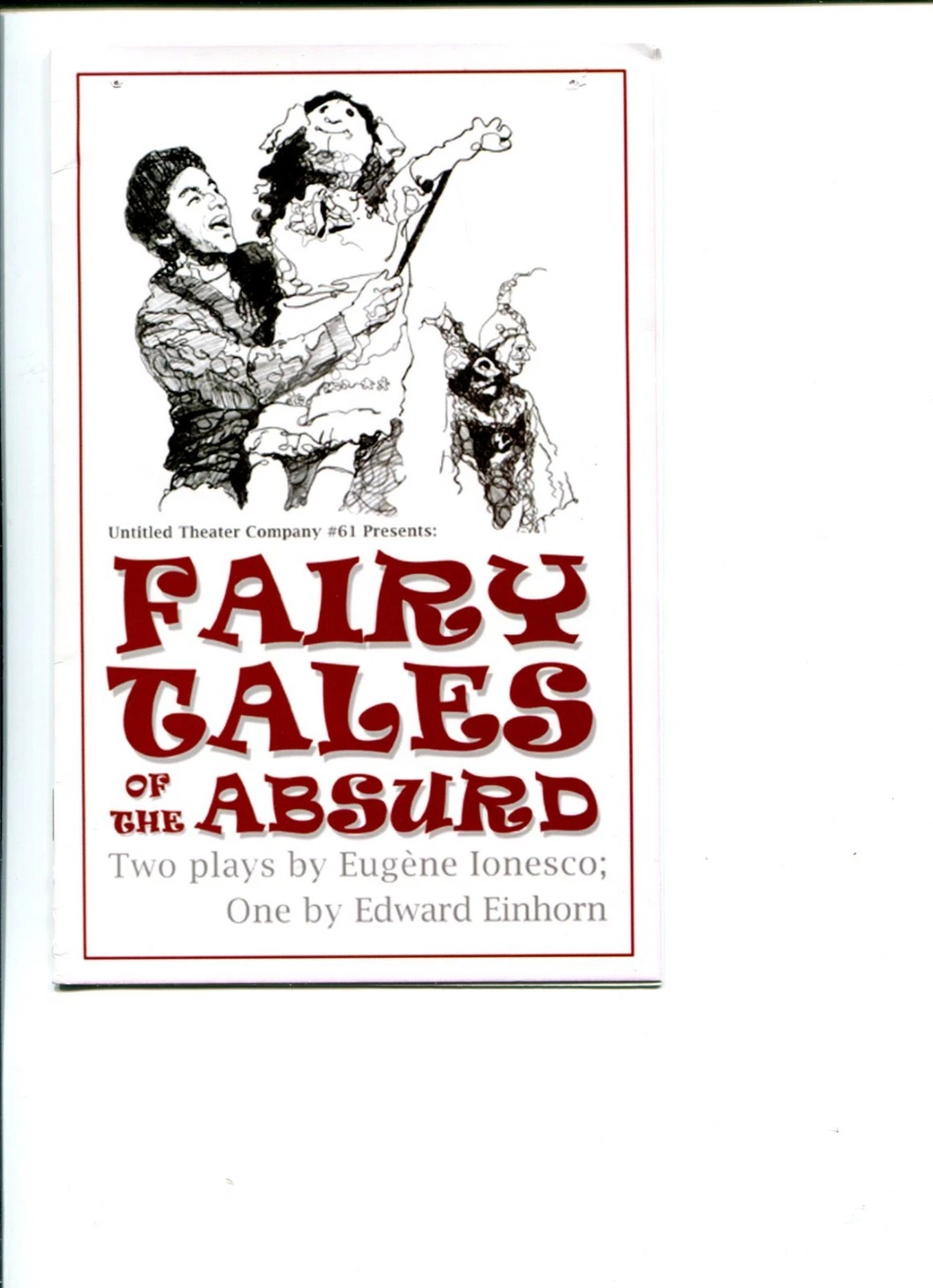 Peter B Brown Uma Incrocci Celia Montgomery Fairy Tale Signed Autograph Playbill
