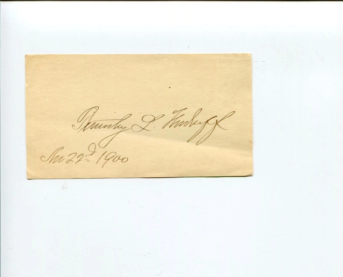 Timothy L Woodruff Lieutenant Governor New York NY Signed Autograph

