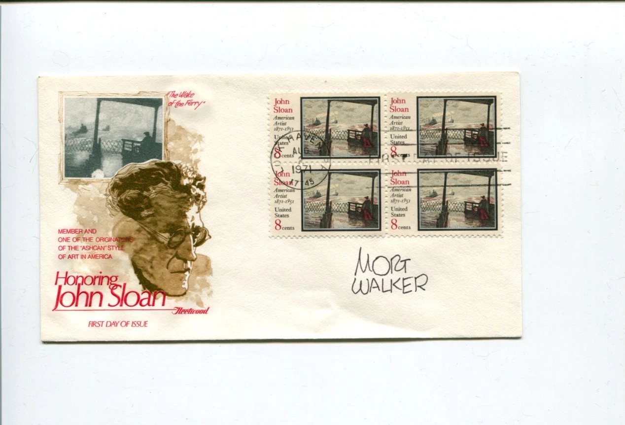 Mort Walker Beetle Bailey Cartoonist Artist Signed Autograph Sketch FDC
