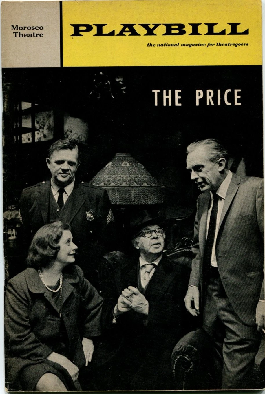 Pat Hingle Kate Reid Harold Gray Arthur Miller The Price Opening Night Playbill
