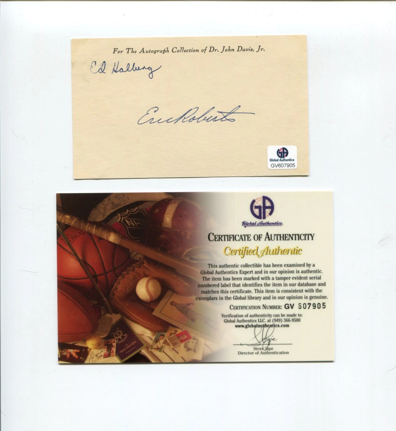 Ed Halberg & Eric Roberts AAU Basketball Buchan Bakers Stars Signed Autograph
